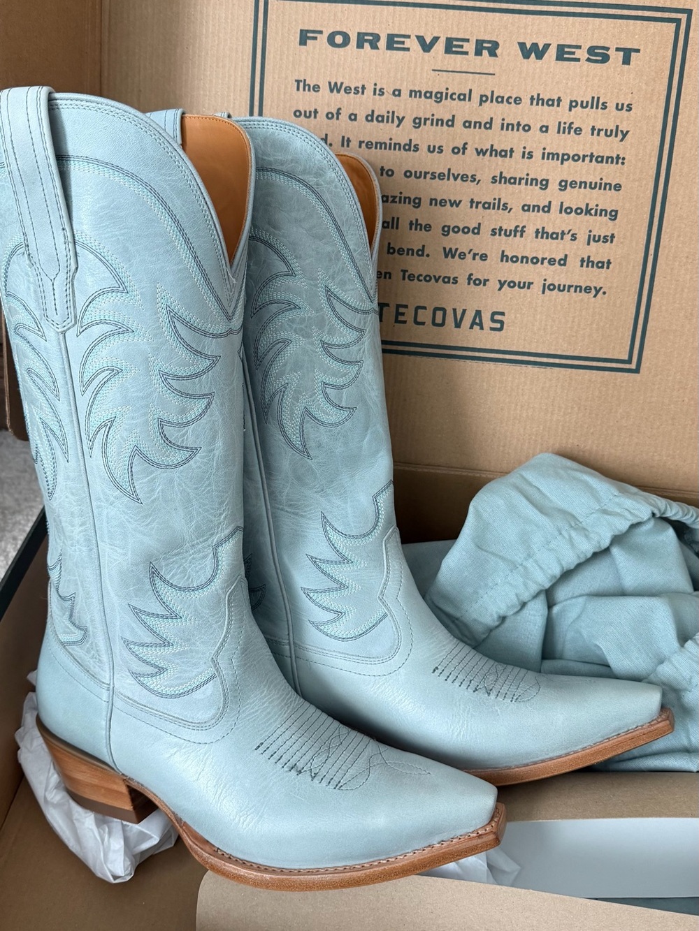 Tecovas Annie Slate Blue Size 9
